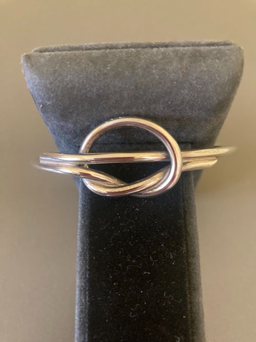 DANISH SILVER BANGLE BY RANDERS SILVER 1960S - ADDITIONAL PHOTO 1
