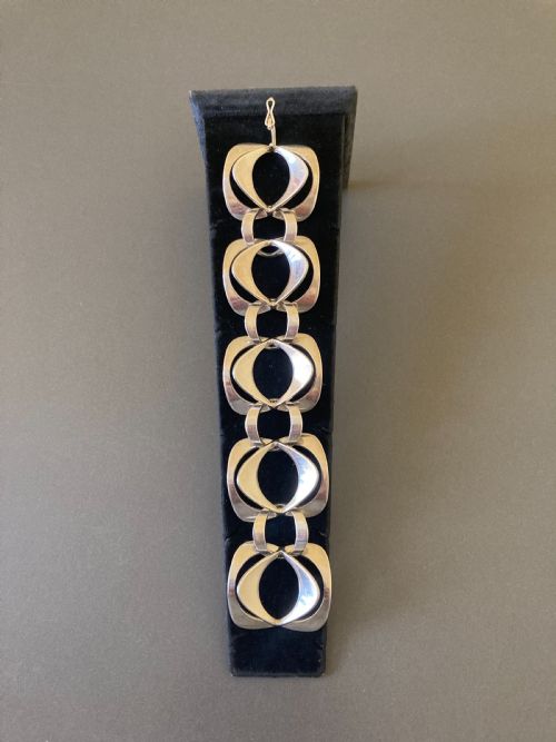 SWEDISH SILVER BRACELET BY THERESIA HVORSLEV - ADDITIONAL PHOTO 2