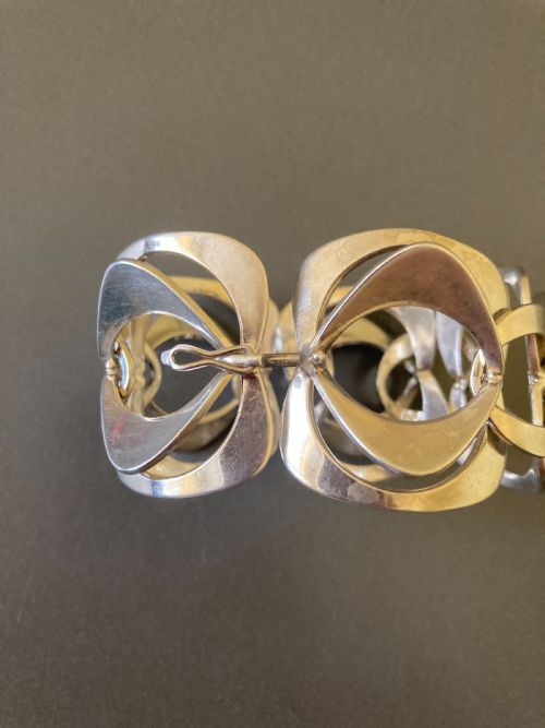 SWEDISH SILVER BRACELET BY THERESIA HVORSLEV - ADDITIONAL PHOTO 4