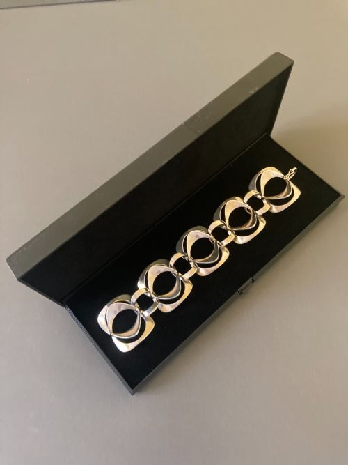 SWEDISH SILVER BRACELET BY THERESIA HVORSLEV - ADDITIONAL PHOTO 6