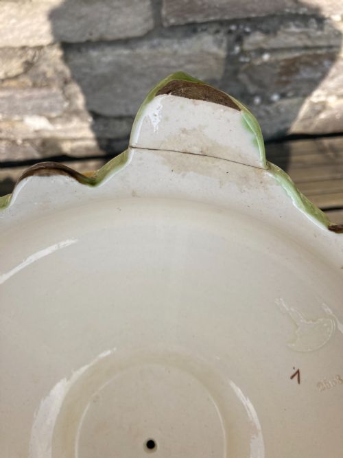 MAJOLICA JARDINIERE BY JULIUS DRESSLER C 1900 - ADDITIONAL PHOTO 7