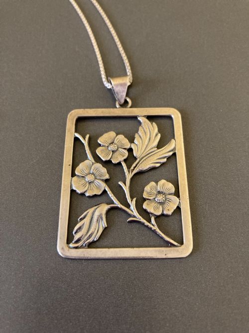 DANISH SILVER PENDANT 1930S - ADDITIONAL PHOTO 1