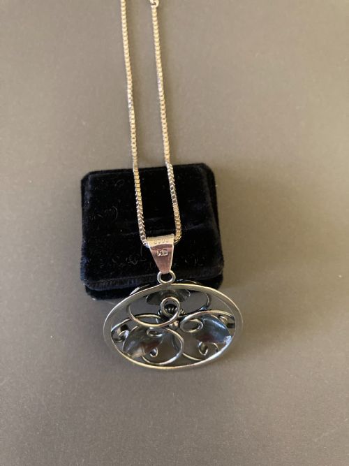 DANISH SILVER PENDANT 1940S - ADDITIONAL PHOTO 5