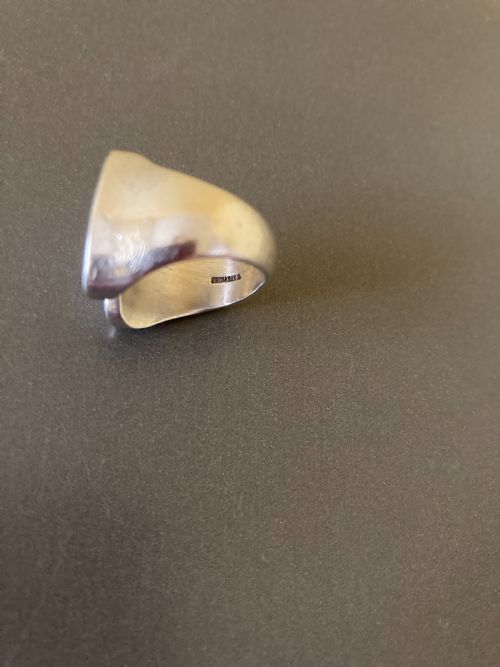DANISH SILVER RING 1960S BY N E FROM - ADDITIONAL PHOTO 5