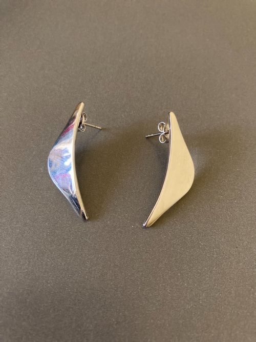 danish silver earrings 1960s by randers silver - CATEGORY: ANTIQUE JEWELLERY - DATED 1960