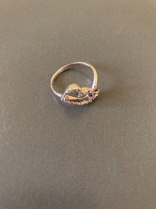 DANISH SILVER AND ZIRCONIA RING 1960S BY RANDERS SILVER - ADDITIONAL PHOTO 4
