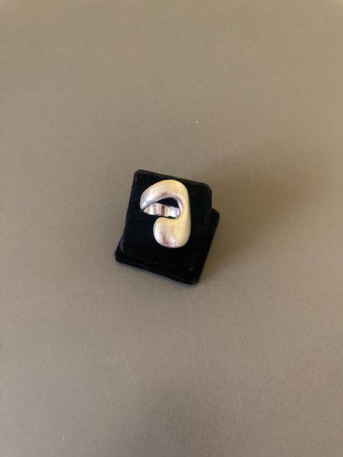 DANISH SILVER RING BY JACOB HULL 1960S - ADDITIONAL PHOTO 4