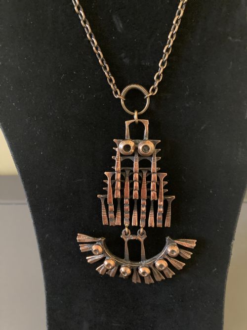 FINNISH BRONZE OWL PENDANT 1960S BY PENTTI SAPANEVA - ADDITIONAL PHOTO 3