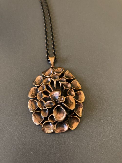 finnish bronze reindeer moss pendant 1960s by hanna ikonen - CATEGORY: ANTIQUE JEWELLERY - DATED 1960