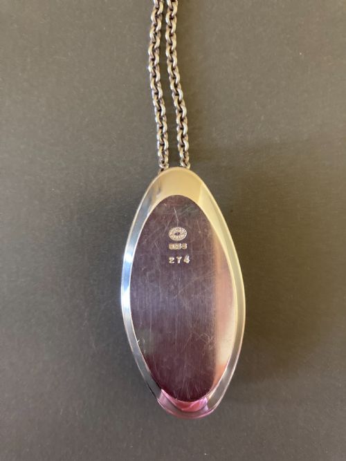 GEORG JENSEN DANISH SILVER ICONIC FISH DISH PENDANT 1950S - ADDITIONAL PHOTO 6