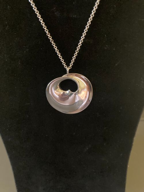 GEORG JENSEN DANISH SILVER HIDDEN HEART PENDANT 1960S BY VIVIANNA TORUN BULOW HUBE - ADDITIONAL PHOTO 7