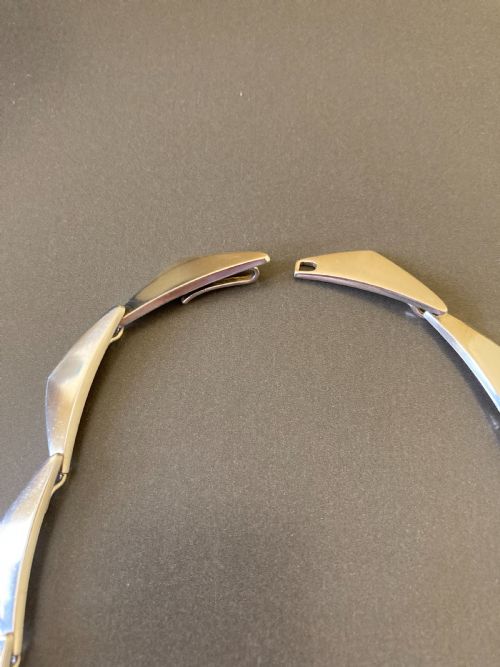 GEORG JENSEN DANISH SILVER PEAK NECKLACE 1960S - ADDITIONAL PHOTO 4