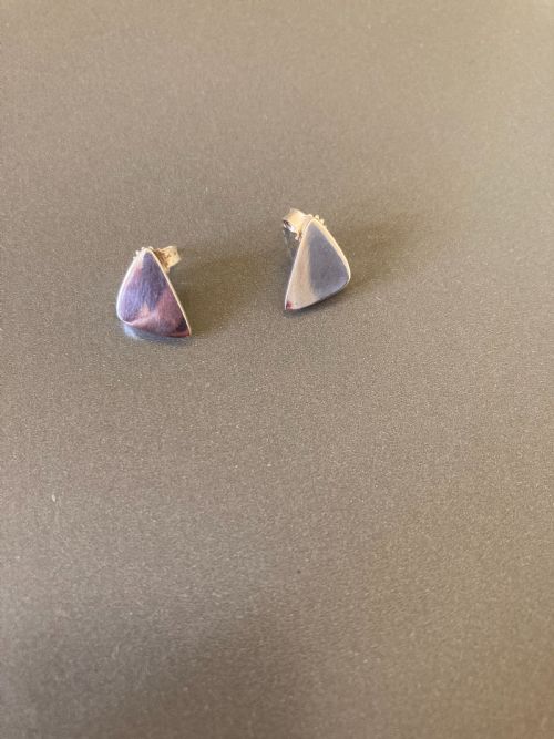 georg jensen danish silver peak earrings 1960s - CATEGORY: ANTIQUE JEWELLERY - DATED 1960