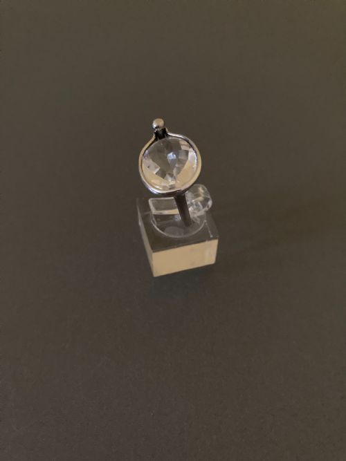 GEORG JENSEN DANISH SILVER RING WITH ROCK CRYSTAL SAVANNAH DESIGN BY VIVIANNA TORUN BULOW HUBE - ADDITIONAL PHOTO 1