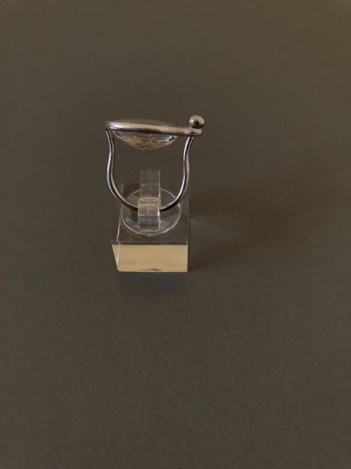 GEORG JENSEN DANISH SILVER RING WITH ROCK CRYSTAL SAVANNAH DESIGN BY VIVIANNA TORUN BULOW HUBE - ADDITIONAL PHOTO 3