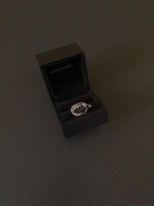 GEORG JENSEN DANISH SILVER RING WITH ROCK CRYSTAL SAVANNAH DESIGN BY VIVIANNA TORUN BULOW HUBE - ADDITIONAL PHOTO 7