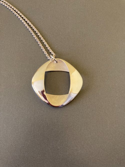 GEORG JENSEN DANISH SILVER PENDANT NO 368 DESIGNED BY HENNING KOPPEL - ADDITIONAL PHOTO 1