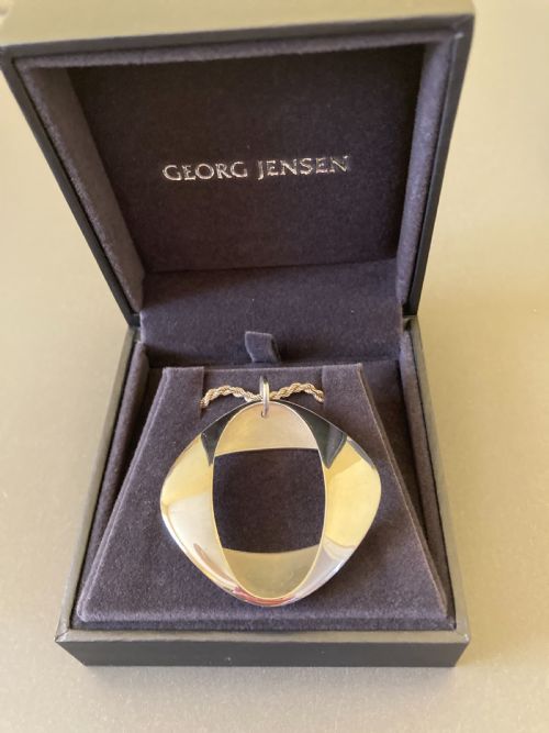 GEORG JENSEN DANISH SILVER PENDANT NO 368 DESIGNED BY HENNING KOPPEL - ADDITIONAL PHOTO 4