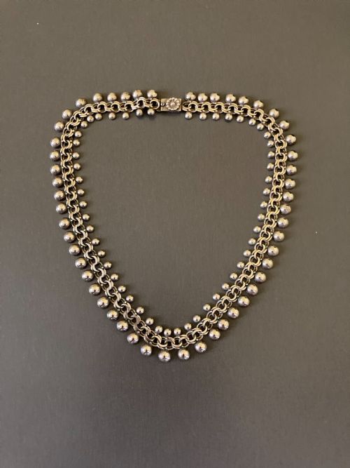 danish silver necklace 1950s by hermann siersbol - CATEGORY: ANTIQUE JEWELLERY - DATED 1950