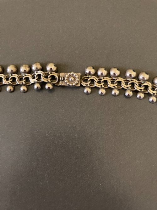 DANISH SILVER NECKLACE 1950S BY HERMANN SIERSBOL - ADDITIONAL PHOTO 3