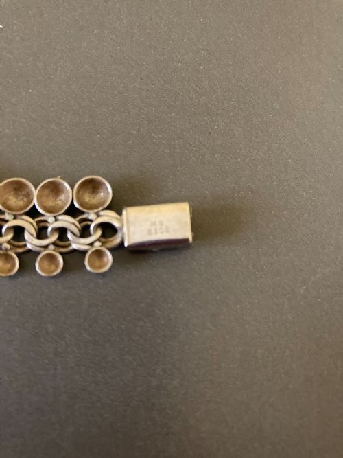 DANISH SILVER NECKLACE 1950S BY HERMANN SIERSBOL - ADDITIONAL PHOTO 5