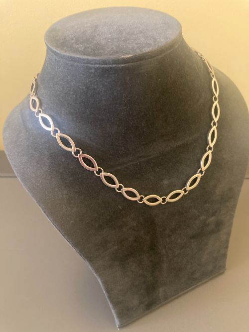 DANISH SILVER NECKLACE 1960S BY RANDERS SILVER - ADDITIONAL PHOTO 2
