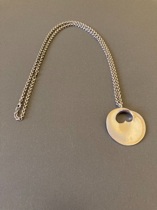 GEORG JENSEN DANISH SILVER HIDDEN HEART PENDANT 1960S - ADDITIONAL PHOTO 1