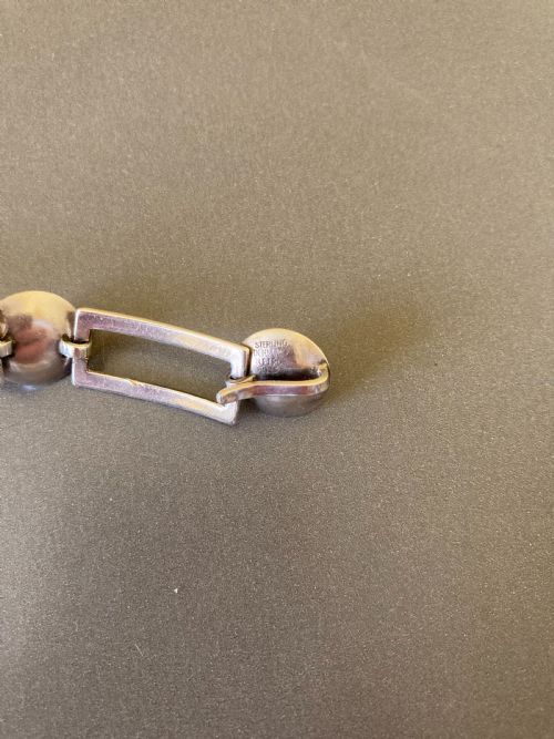 DANISH SILVER NECKLACE BY N E FROM 1960S - ADDITIONAL PHOTO 4