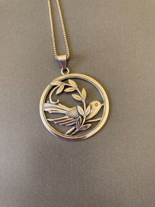DANISH SILVER PENDANT 1960S BY CHR VEILSKOV