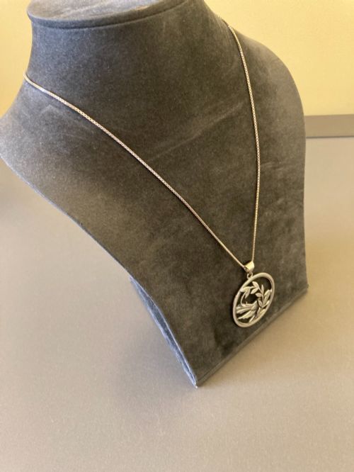 DANISH SILVER PENDANT 1960S BY CHR VEILSKOV - ADDITIONAL PHOTO 3