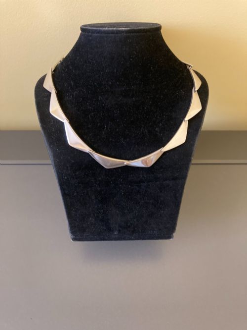 GEORG JENSEN DANISH SILVER PEAK NECKLACE - ADDITIONAL PHOTO 1