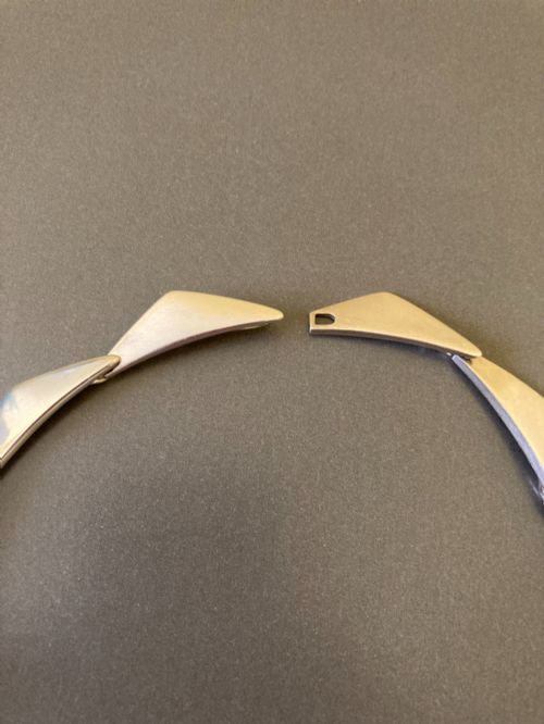 GEORG JENSEN DANISH SILVER PEAK NECKLACE - ADDITIONAL PHOTO 4