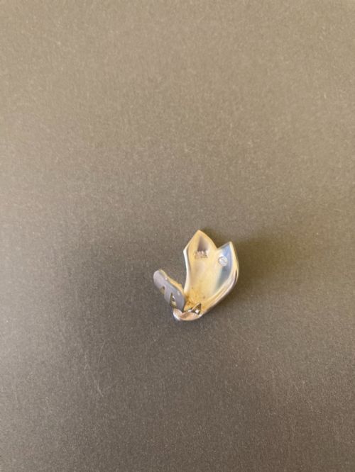 GEORG JENSEN DANISH SILVER LOTUS EARRINGS - ADDITIONAL PHOTO 3