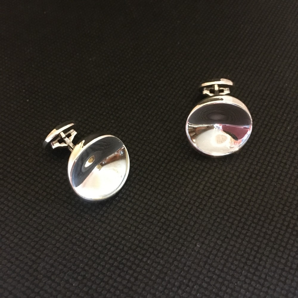 Georg Jensen Silver Cuff Links. 1960s. By Nanna Ditzel. View III