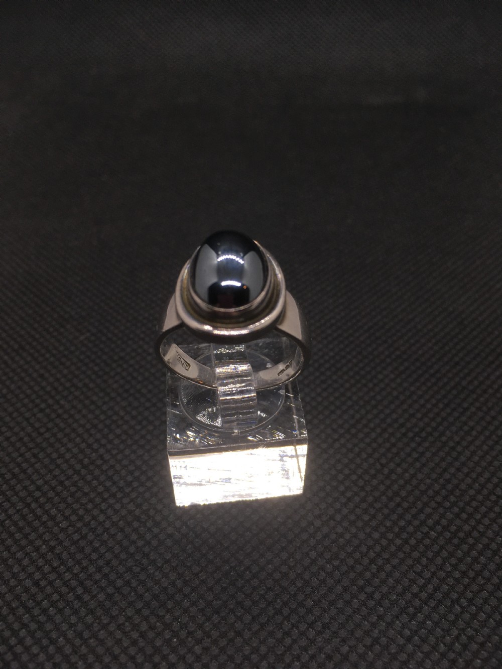 Georg Jensen Silver and Hematite Ring. 1950 View II