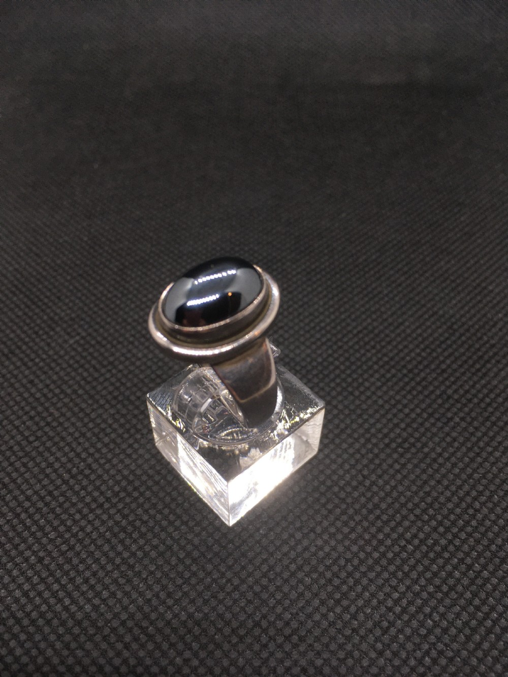 Georg Jensen Silver and Hematite Ring. 1950 View III