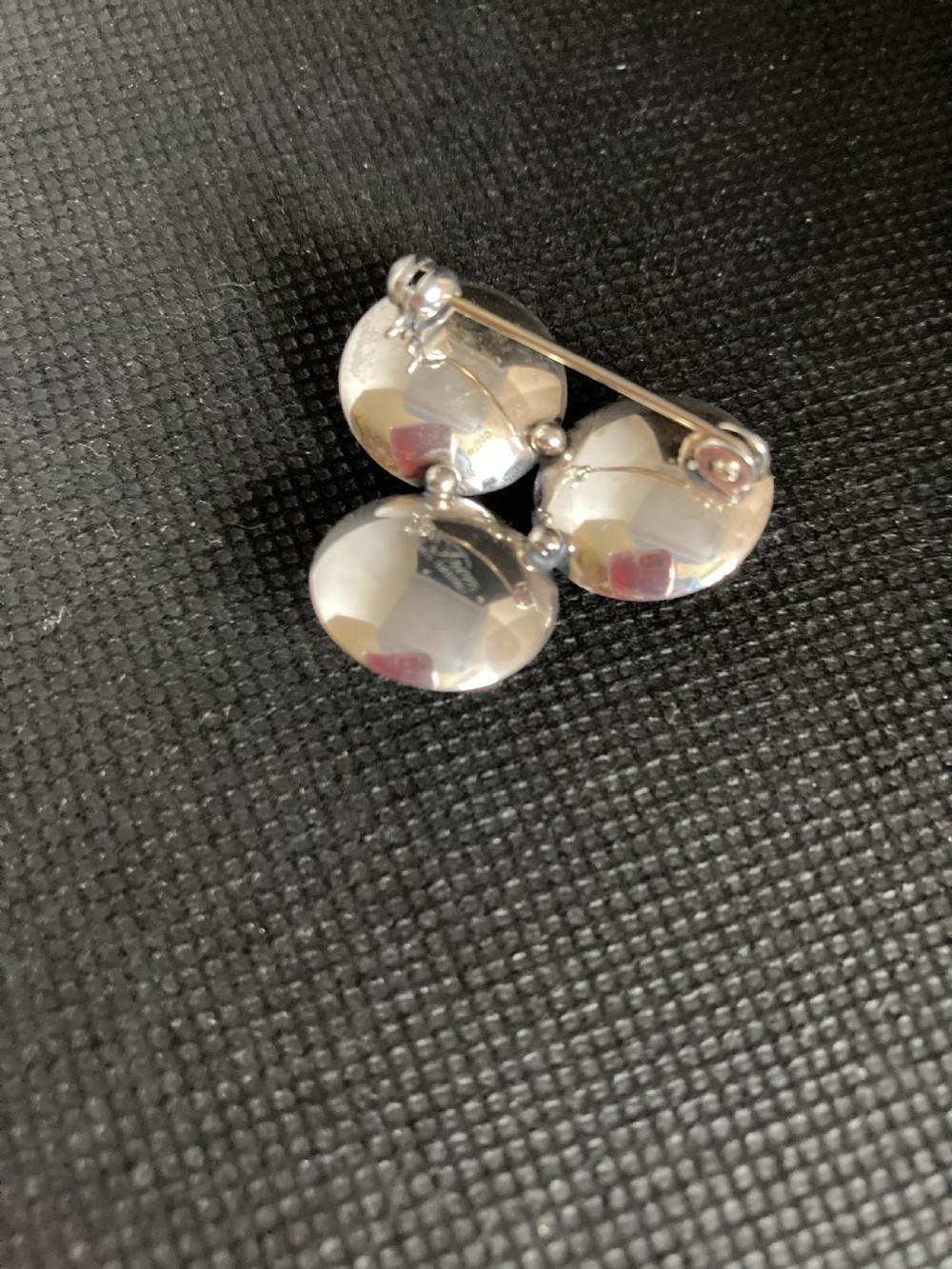 Danish Silver Brooch With Amethysts. 1960s. View IV