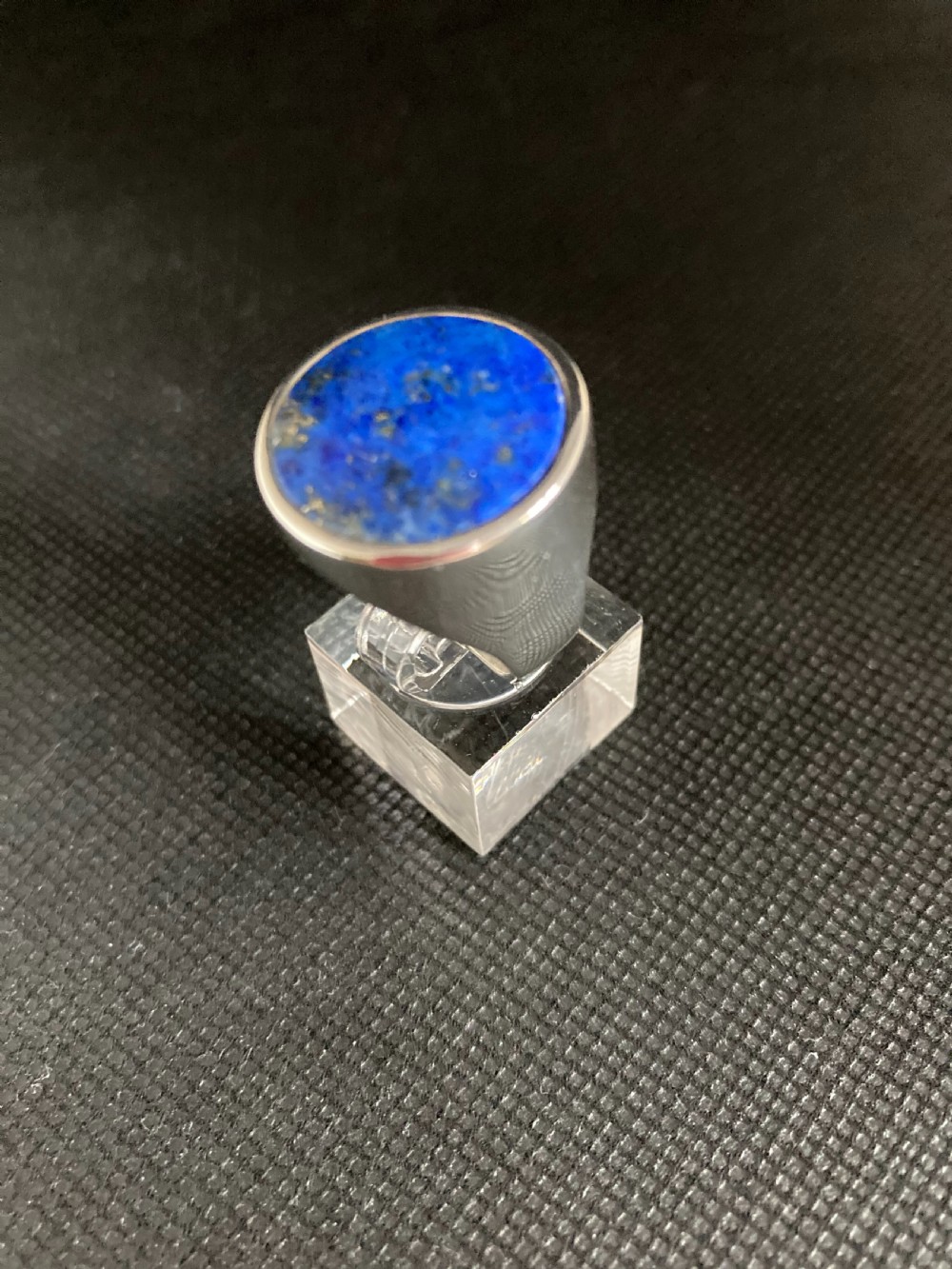 Danish Silver Ring With Lapis Lazuli. 1960s.