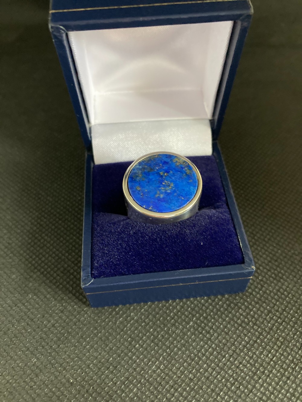 Danish Silver Ring With Lapis Lazuli. 1960s. View II
