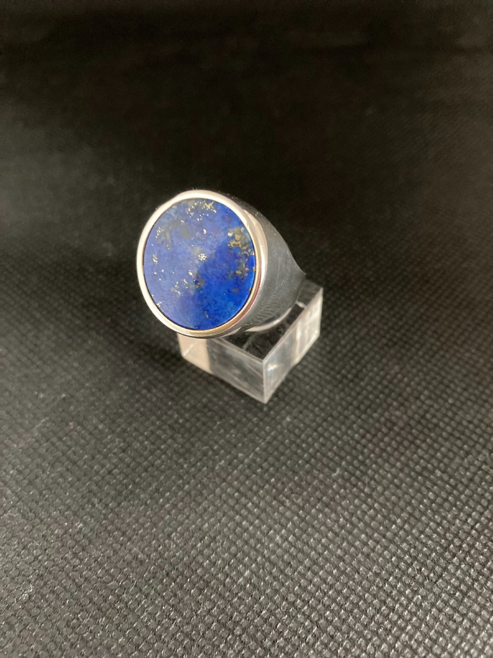 Danish Silver Ring With Lapis Lazuli. 1960s. View III