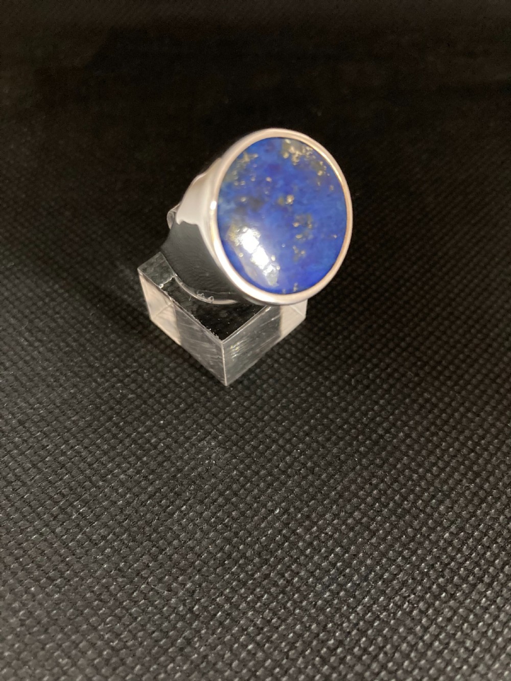 Danish Silver Ring With Lapis Lazuli. 1960s. View V