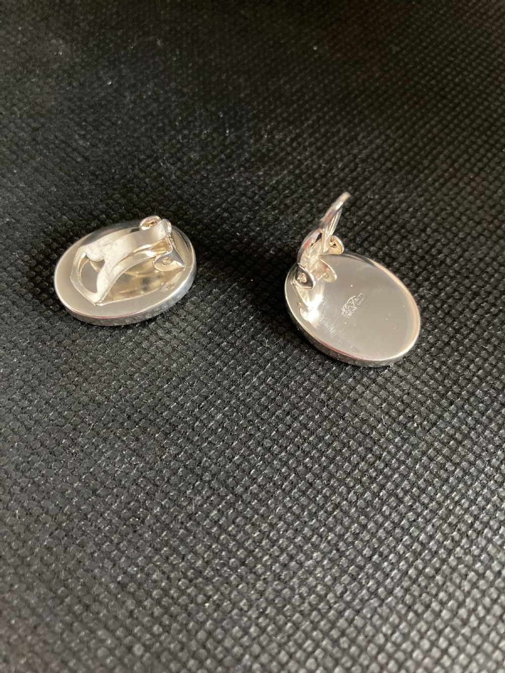 Danish Silver and Lapis Lazuli Ear clips. 1960s. View VI
