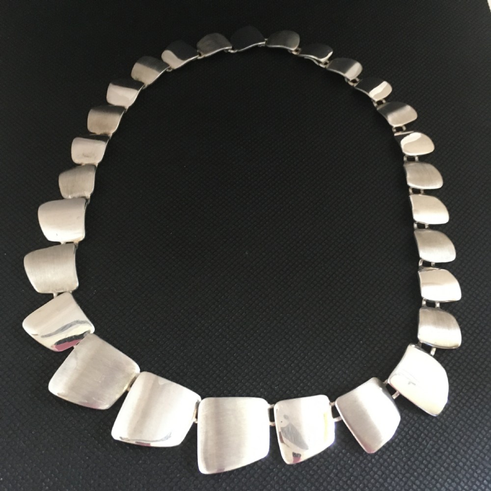 Danish Silver Necklace. 1960s. By G Ellegaard Jorgensen