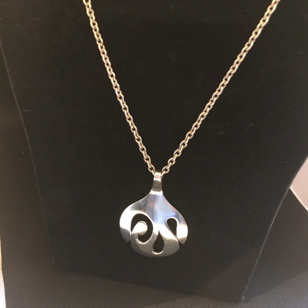 Danish Silver Pendant by Hermann Siersbol. 1960s. 