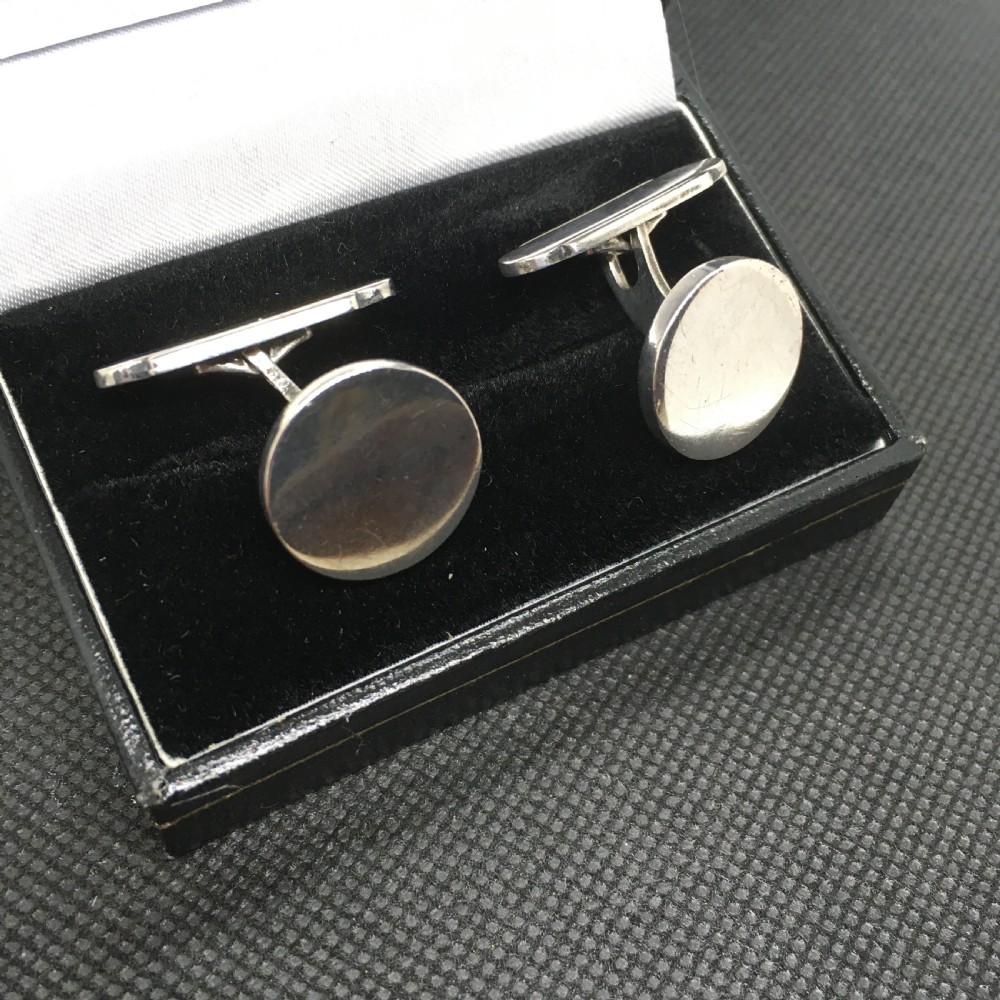 Danish Silver Cuff Links. 1950s. By Eiler and Marloe