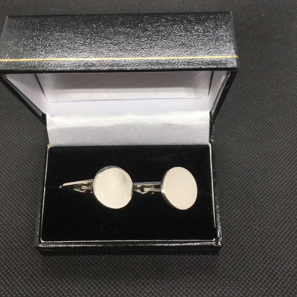Danish Silver Cuff Links. 1950s. By Eiler and Marloe View II