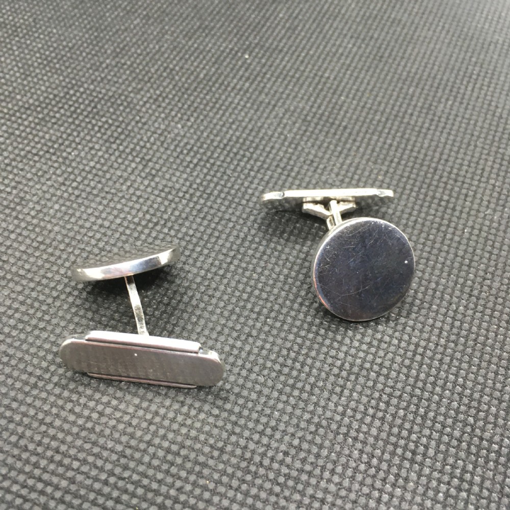 Danish Silver Cuff Links. 1950s. By Eiler and Marloe View III