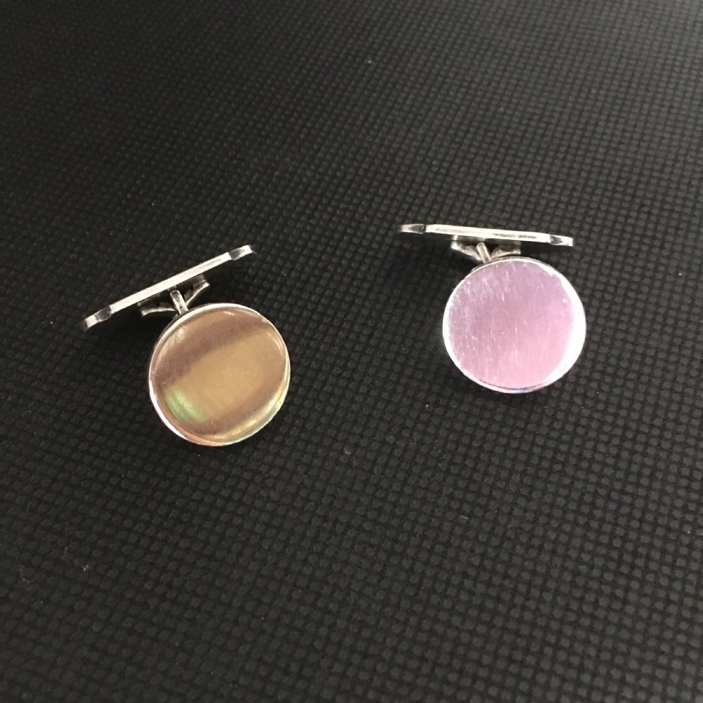 Danish Silver Cuff Links. 1950s. By Eiler and Marloe View IV
