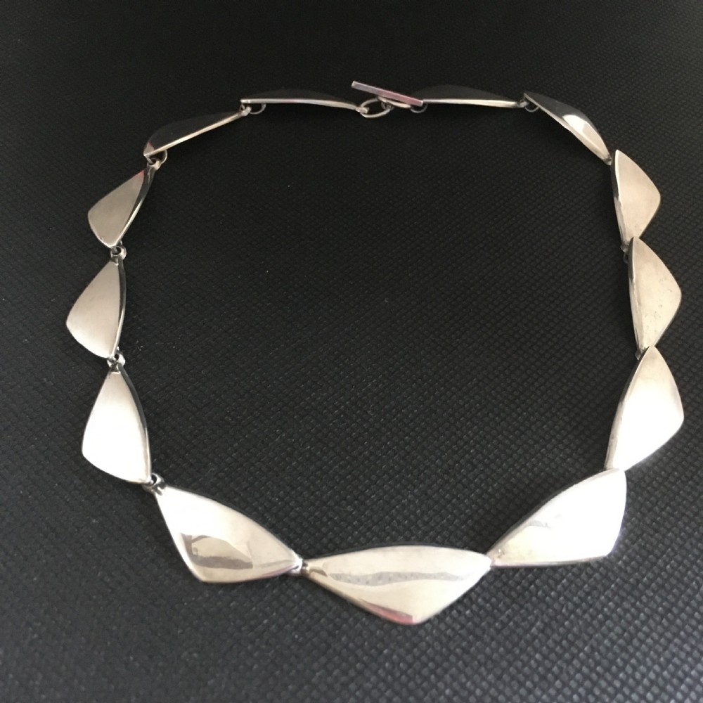 Danish Silver Necklace. 1960s. By Ulrich.
