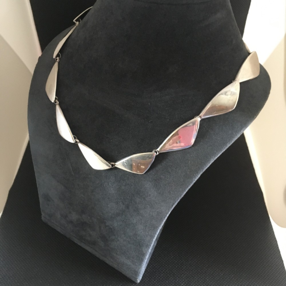 Danish Silver Necklace. 1960s. By Ulrich. View II
